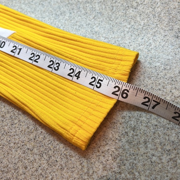 Ellesse Yellow W/ White Stripe Womens US L EU 40 UK 12 Body High Neck Bodysuit - Picture 15 of 16